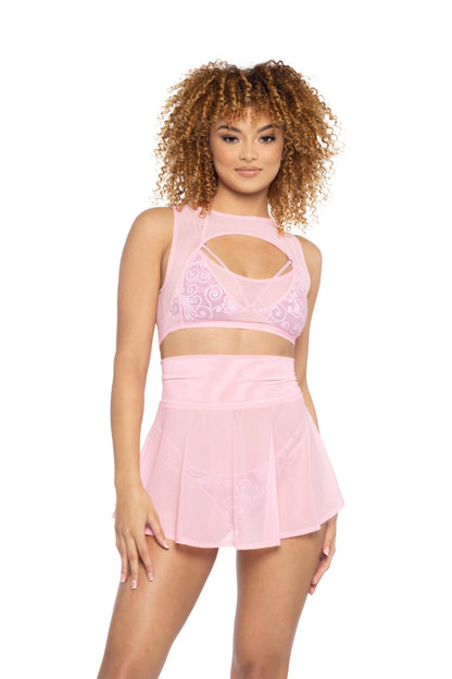 GlowMesh Keyhole Rave Top