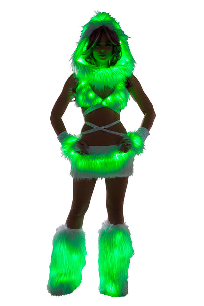 GlowFur Illuminated Light-Up Infinity Hood