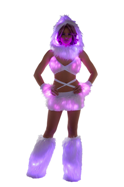 GlowFur Illuminated Light-Up Wrap Top