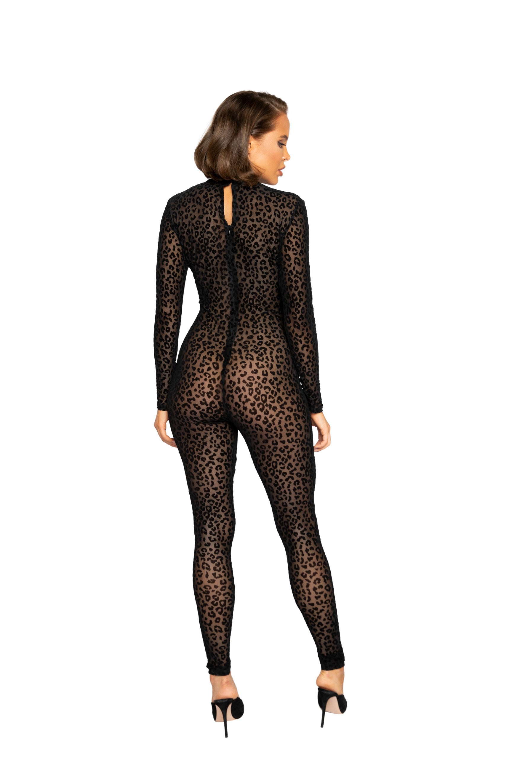 Fierce Elegance Velvet Leopard Bodysuit