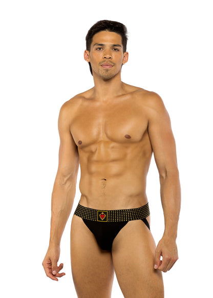 Sacred Heart Jockstrap with Studded Elastic