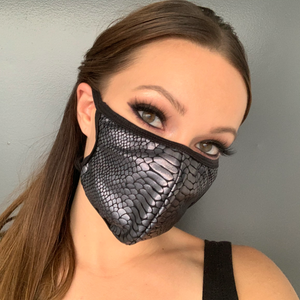 Multi Layered Snake Print Face Mask - Rave Fix