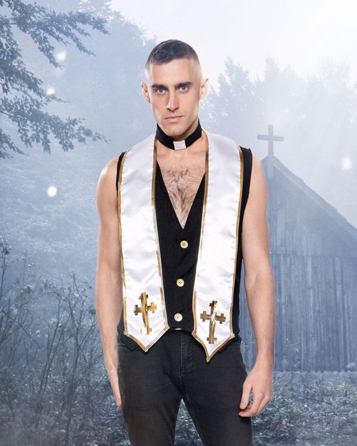 2pc Mens Priest Costume