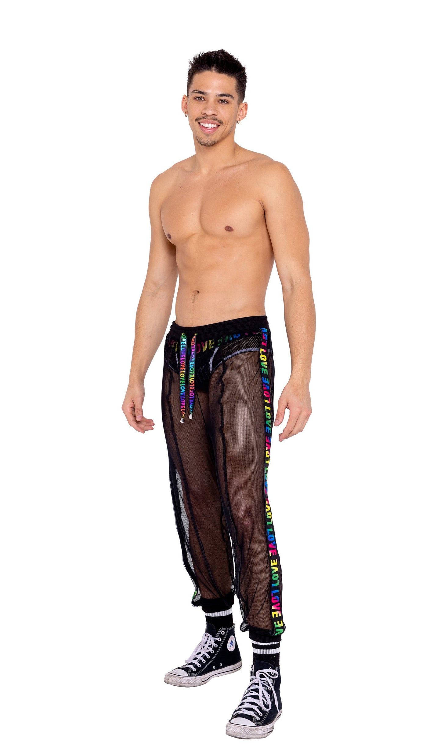 Mens Pride Fishnet Joggers