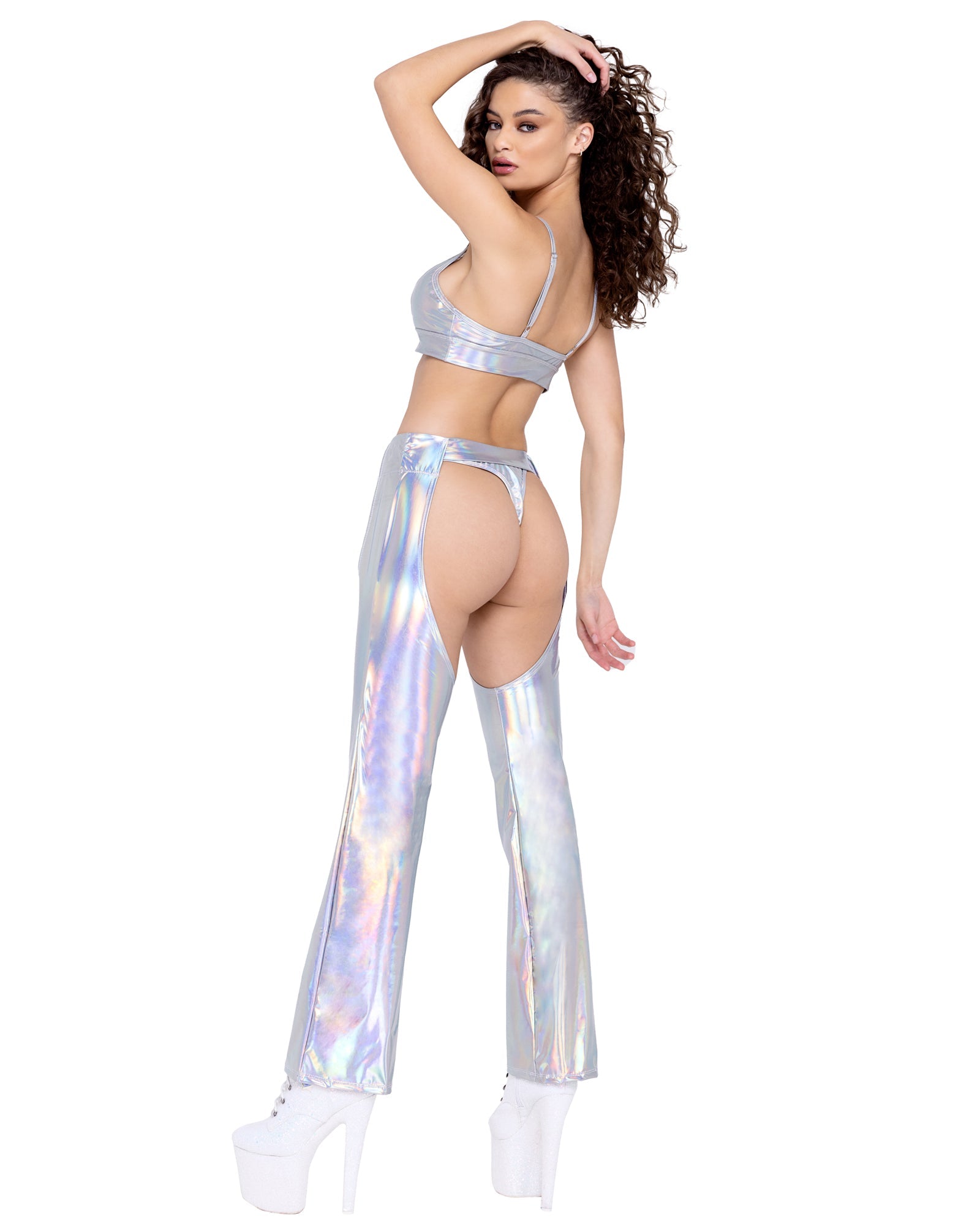 Holographic Strap Rave Top, Rave Clothes Women