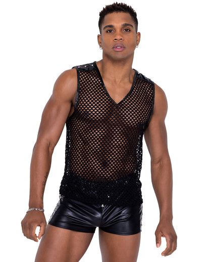 Mens Fishnet Tank Top