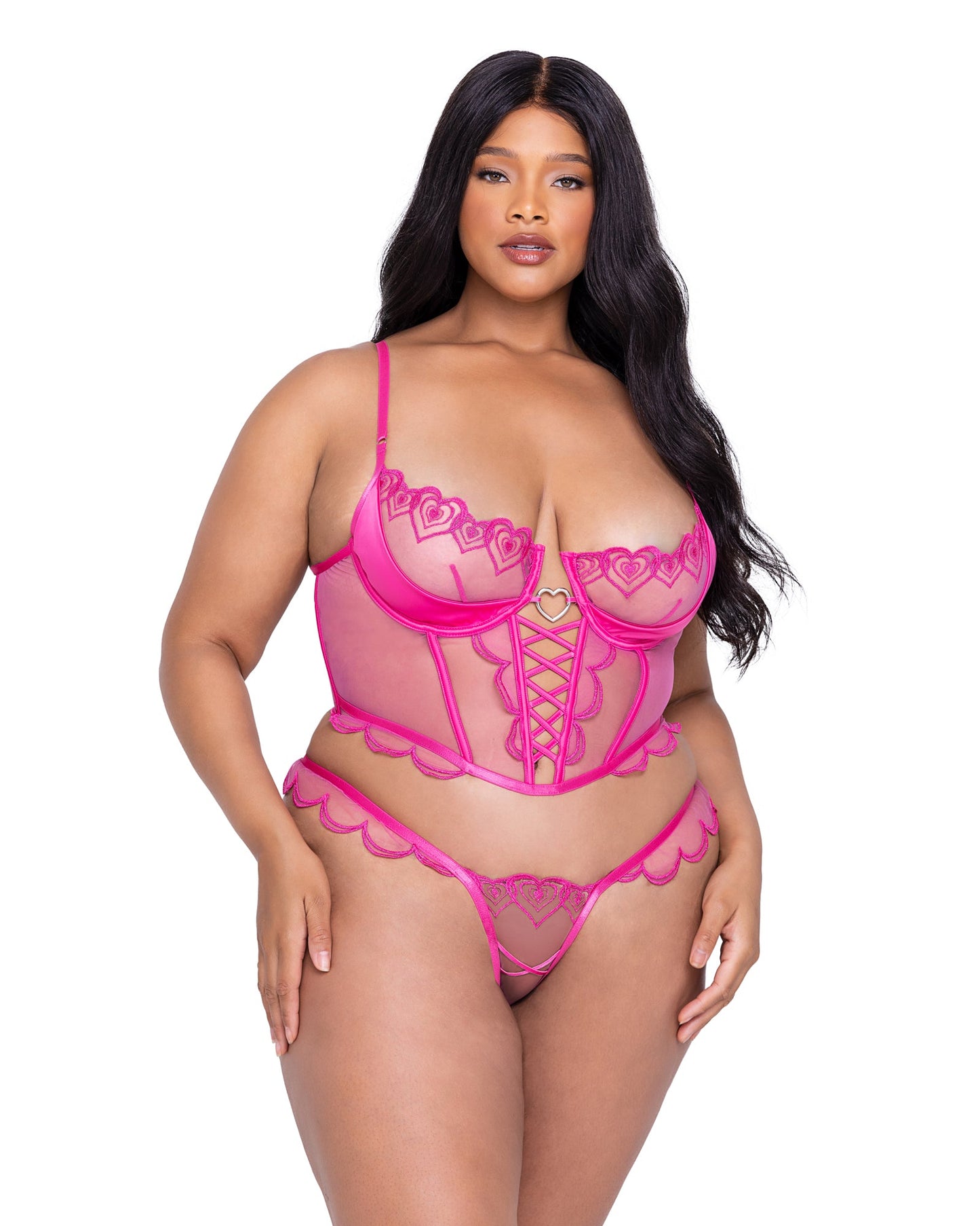 Bubblegum Heart  2-Piece Bustier Set