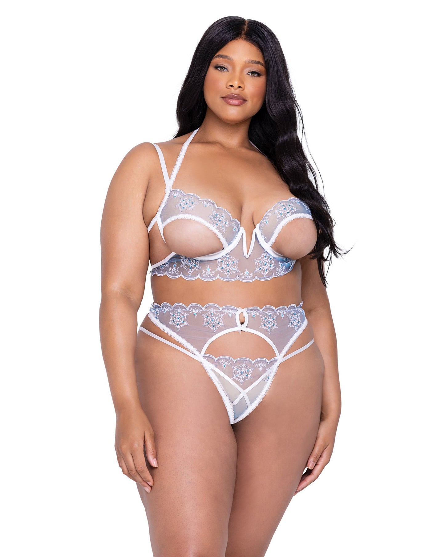 Snow Queen 3-Piece Garter Short Set