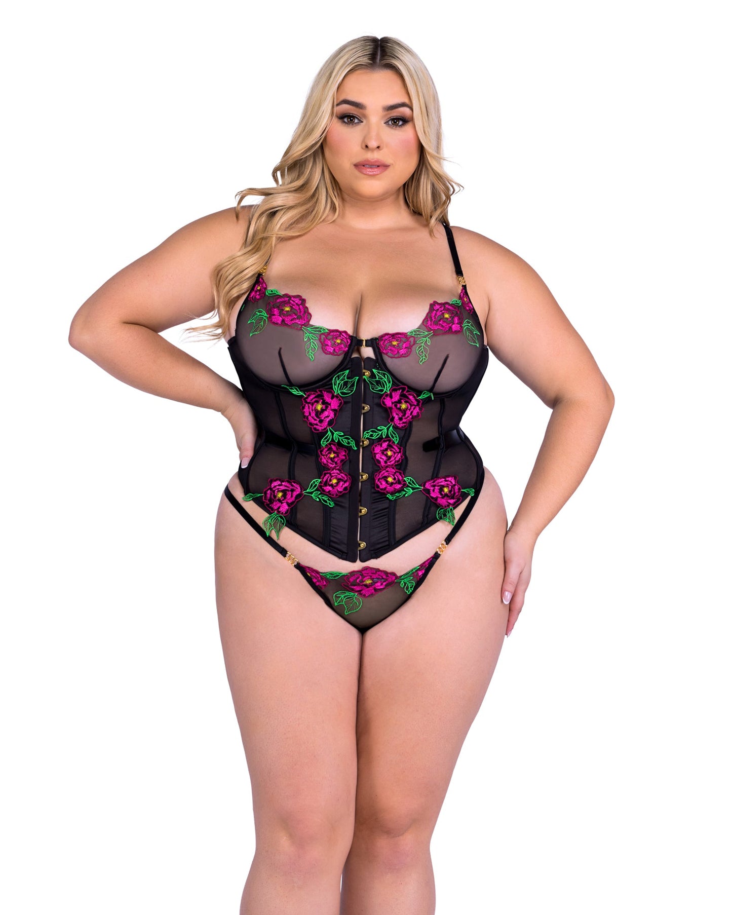 Peony Paradise Corset 2-Piece Set